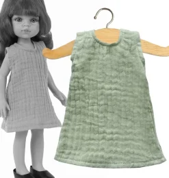 Grünes Minikane-Kleid für Amigas-Puppen