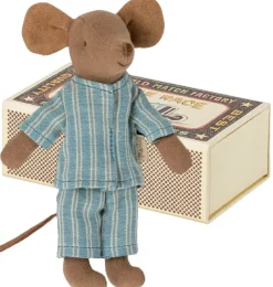 Maileg Big Brother Maus mit Pyjama in Streichholzschachtel