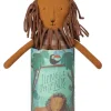 Maileg Jungle Friends Löwe mit Pyjama und Strickmütze