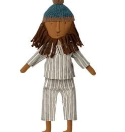 Maileg Jungle Friends Löwe mit Pyjama und Strickmütze