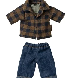 Maileg Kleidungsset Vater Maus / Kariertes Hemd und Jeans