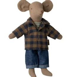Maileg Kleidungsset Vater Maus / Kariertes Hemd und Jeans