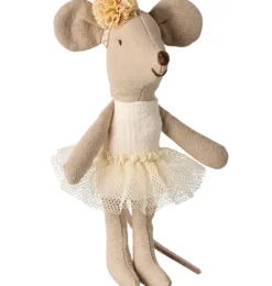 Maileg kleine Schwester Ballerina-Maus / gebrochenes Weiß