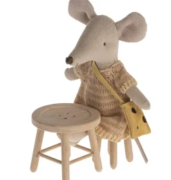 Maileg-Set aus Tisch und Hocker für die Mäuse