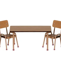 Maileg Set Tisch mit zwei Stühlen für die Mäuse / dunkles Pulver