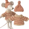 Maileg Strickpullover und Mütze für die Big Sister Maus