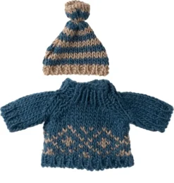 Maileg Strickpullover und Mütze für Vater Maus