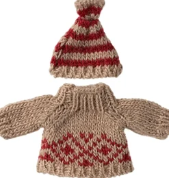 Maileg Strickpullover und Mütze für Mutter Maus