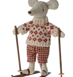 Maileg Wintermaus mit Skiset / Muttermaus