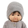 Minikane Gordi-Puppen und Bambinis graue Strickmütze Marius