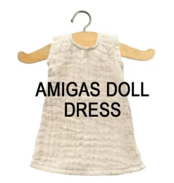 Minikane-Kleid für Amigas-Puppen / écru