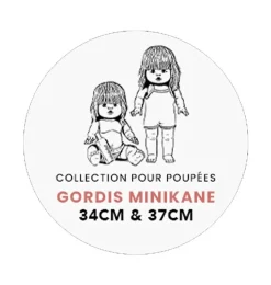Minikane Maillot für Gordi-Puppen / Carreaux Noir