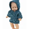 Minikane peignoir und tissu éponge Paon für Gordi-Puppen