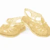 Minikane Plastiksandalen gold für Gordi-Puppen mit Glitzer