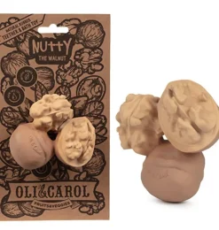 Oli & Carol Nutty das Walnussbade- und Beißspielzeug