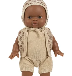 Paola Reina Babypuppe braunes Mädchen 34 cm