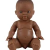Paola Reina Babypuppe, brauner Junge, blaue Augen