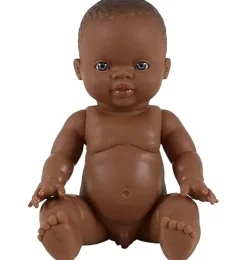 Paola Reina Babypuppe, brauner Junge, blaue Augen