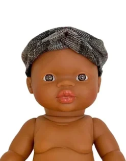 Paola Reina Babypuppe, brauner Junge, blaue Augen