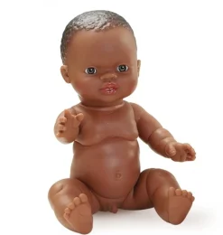 Paola Reina Babypuppe, brauner Junge, blaue Augen