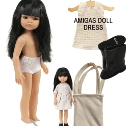 Paola Reina weiße Puppenschuhe für Amigas Puppen