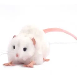 Ratte Stofftier weiß Hansa 12 cm
