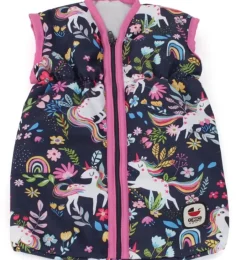 Schlafsack für Puppen mit Einhorn-Aufdruck